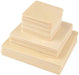 ewtshop® 40 Holz-Quadrate, 3 Größen: 10 cm + 8 cm + 5 cm, für Bastelarbeiten, als Dekoration, 2mm Dicke - ewtshop