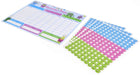 ewtshop® Monster Belohnungstafel Abreisblock, 28,7x21,3 cm, mit 450 Aufklebern, Belohnungssystem für bis zu 3 Kinder - ewtshop