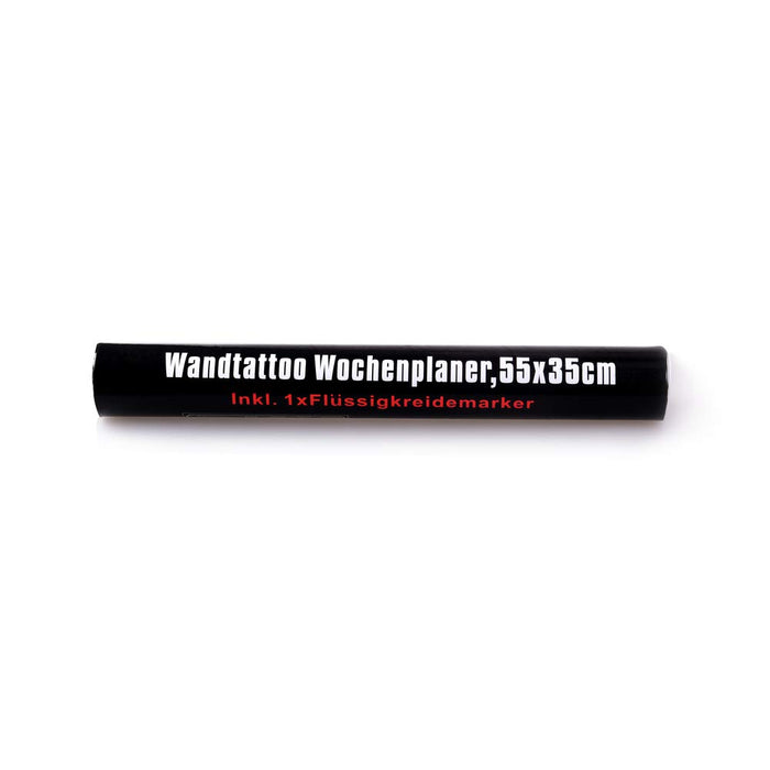 ewtshop® Tafelfolie Wochenplaner Wandtattoo, 35 x 55 cm, schwarz, selbstklebend + Kreidemarker zum Beschriften