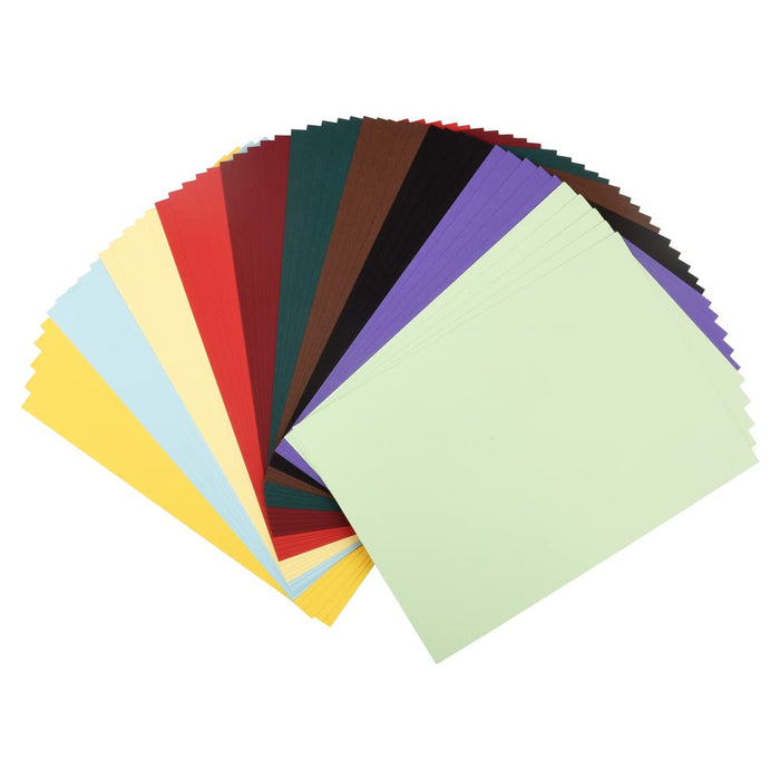ewtshop® Bastelkarton, Tonkarton, Fotokarton 300 g/qm - DIN A4 50 Blatt in 10 Farben für kreative DIY Arbeiten Scrapbooking