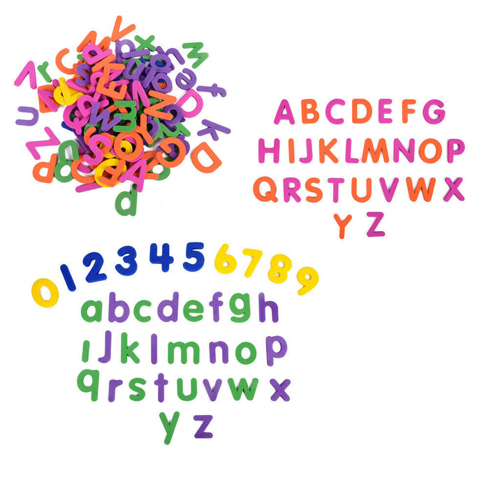 ewtshop Moosgummi Buchstaben und Zahlen, 114 Groß- und Kleinbuchstaben, klebend - ewtshop