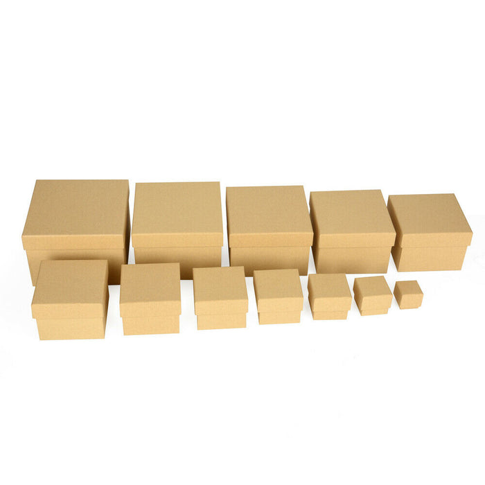 ewtshop Geschenkboxen, 12er Set, stabiles Material mit feinem Kraftpapier