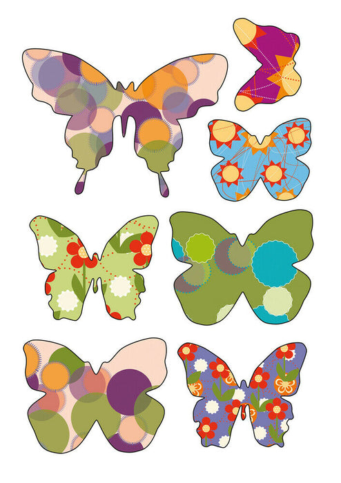 50 x Schmetterlinge, Wandsticker, Fenstersticker, Fensterbilder Schmetterlinge - ewtshop