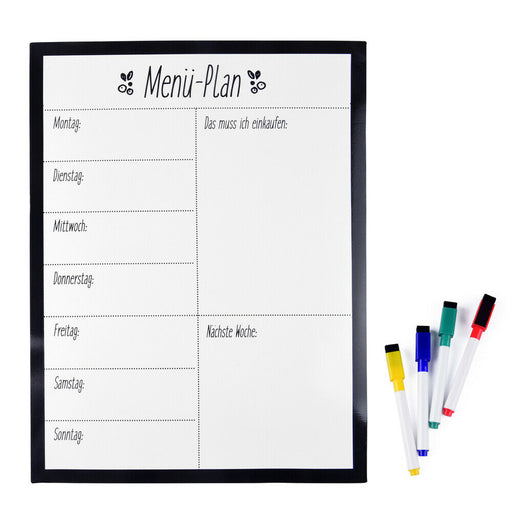Magnetisches Whiteboard "Menü-Plan" - Einkaufsliste, einfach zu beschreiben - ewtshop