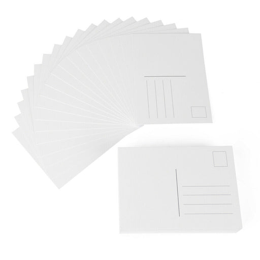 ewtshop 100 Blanko Postkarten weiß, Format A6, perfekt zum kreativen Basteln - ewtshop