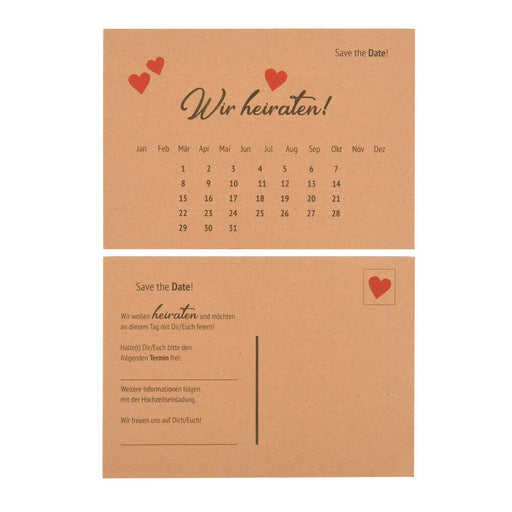 ewtshop Hochzeitseinladungskarten Save The Date, im Format 10,5 x 14,8 cm - ewtshop