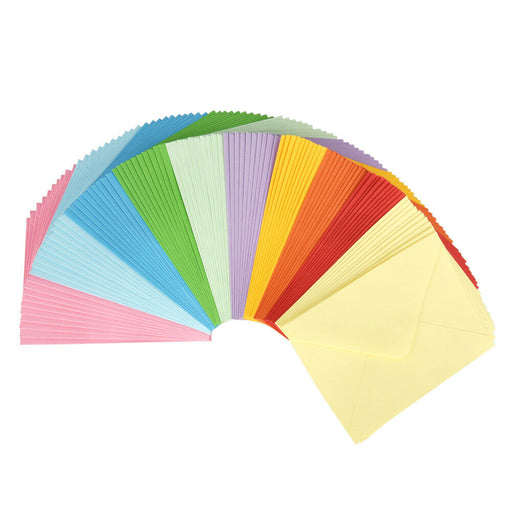 ewtshop Mini-Umschläge, farbig 100 Stück, 10 Farben, 11,7 x 8,2 cm - ewtshop