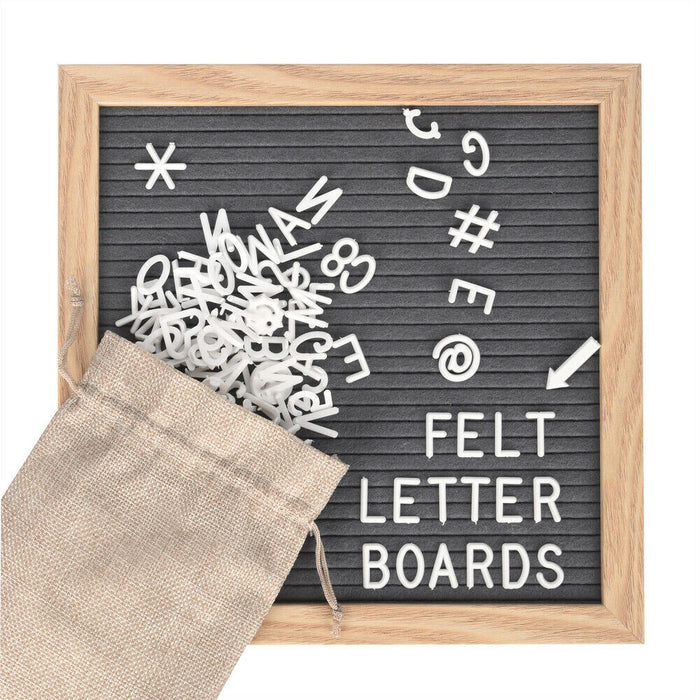 ewtshop Letter Board aus Holz und Filz mit 170 weißen Buchstaben und Zahlen - ewtshop