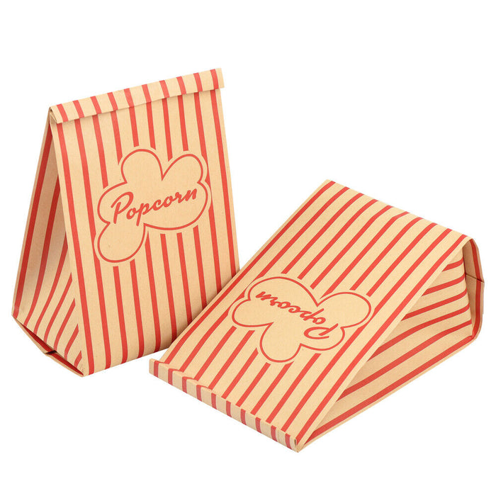 ewtshop® 100 Kraftpapier Popcorntüten im Vintagestyle, öl- und fettabweisend