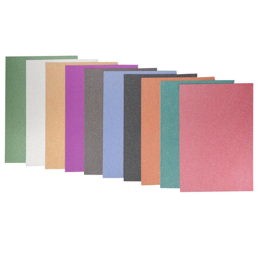 ewtshop 10 Blatt Glitzerpapier, Selbstklebende Dekofolie, DIN A4, 10 Farben - ewtshop