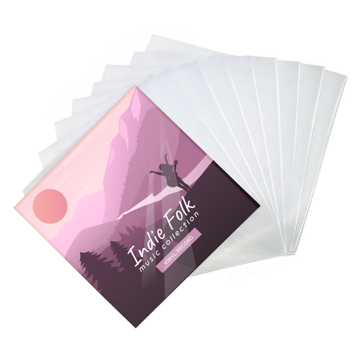 ewtshop® 50 Stück LP-Schallplatten LP Schutzhüllen, für 12 Zoll LPs, 32.5x32.5 cm transparent, 150µm Qualität