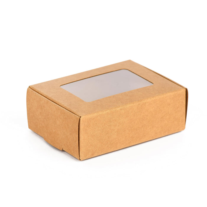 ewtshop® 30 Streichholzschachteln blanko aus Kraftpapier mit Sichtfenster, Mini Geschenkschachteln Geschenkboxen für Geschenke und kreative Bastelarbeiten