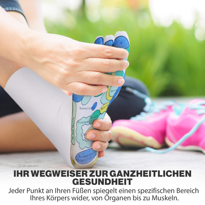 Reflexzonen-Socken, 2 Paar - für die einfache Fußreflexzonenmassage zuhause