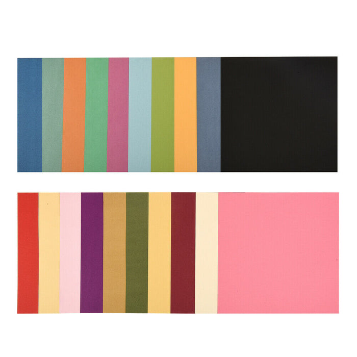 ewtshop 20 Blatt Strukturpapier, leinengeprägt, 20 Farben, 230 g/m², Scrapbooki