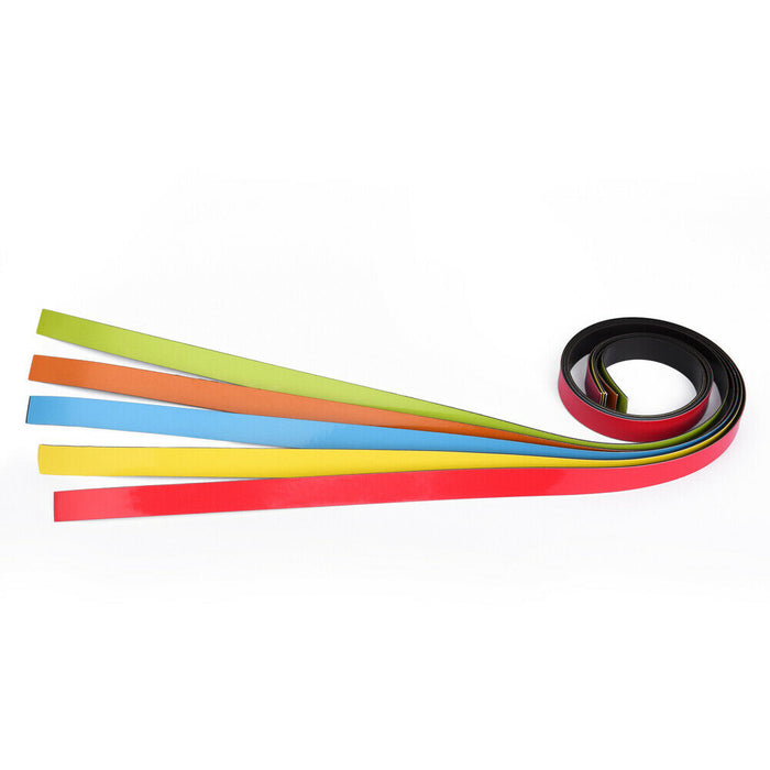 Magnetband, Magnetbänder farbig sortiert, 5 x 1 Meter, 20 mm breit, zuschneidbar - ewtshop
